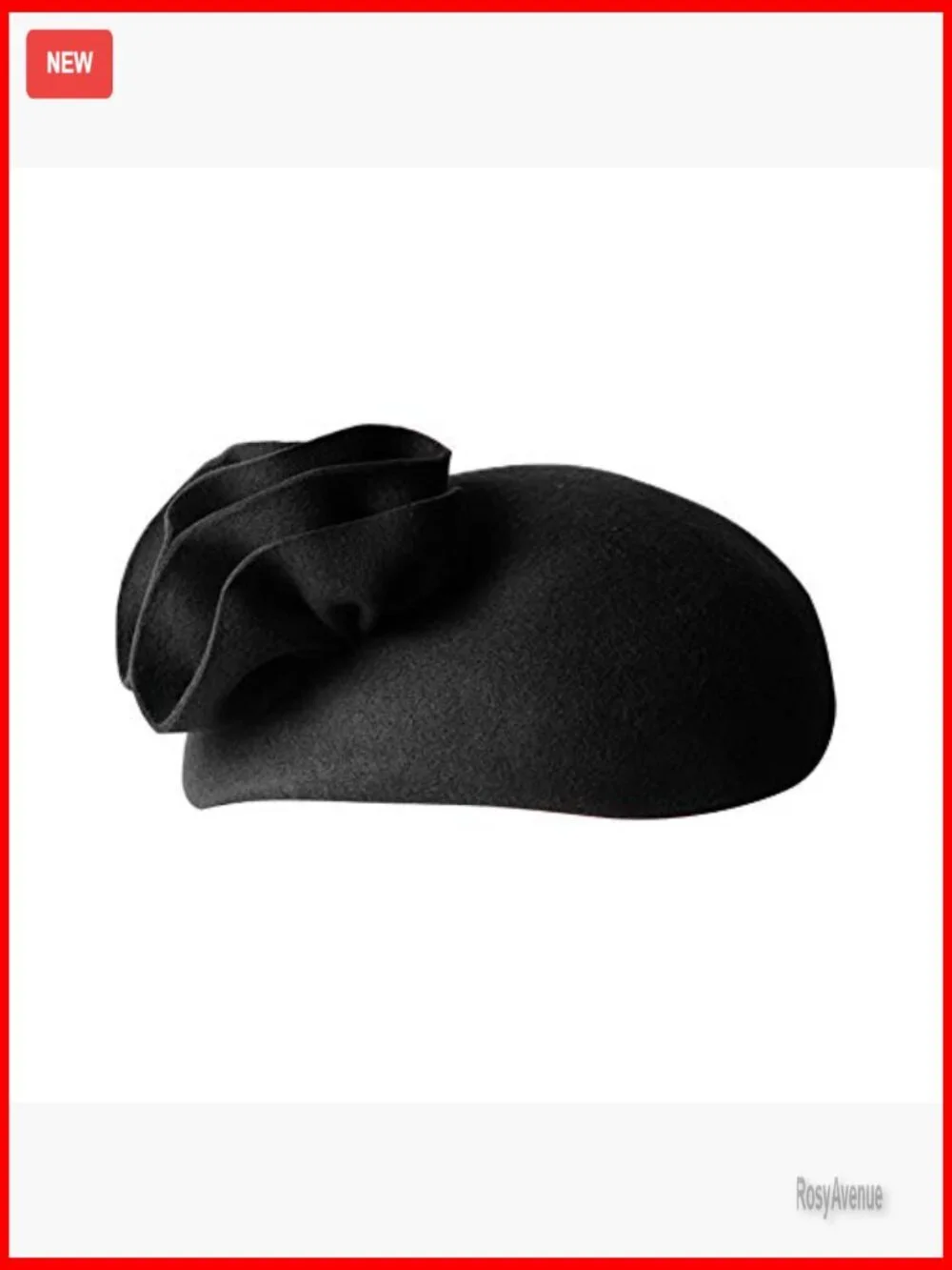 Wool Fascinator Hat with Pearl Trim for Formal Occasions